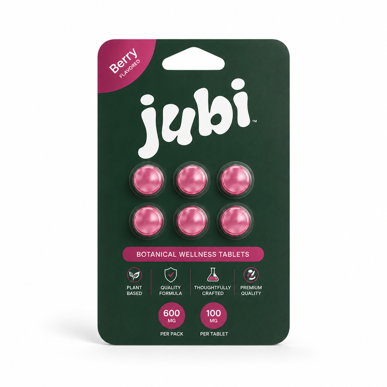 Jubi Lion's Mane Tablets — Berry (6-Pack)